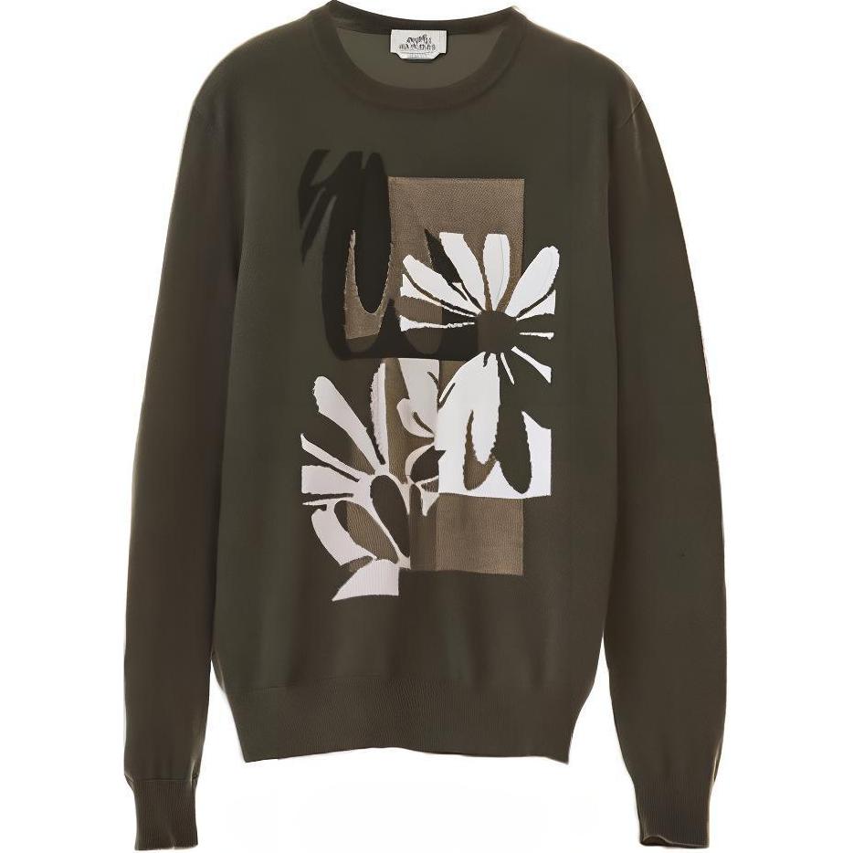 HERMES Knitwear Men's Seaweed Color
