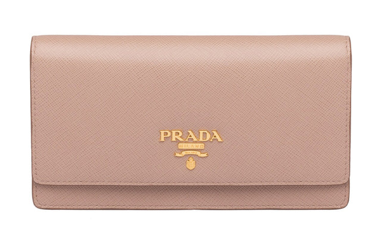 PRADA Saffiano Leather Crossbody Bag Shoulder Bag Women's Nude Pink