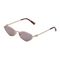 MIU MIU Metal Irregular Shape Sunglasses Unisex Gold