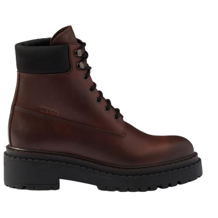 PRADA Ankle Boots Women's Brown