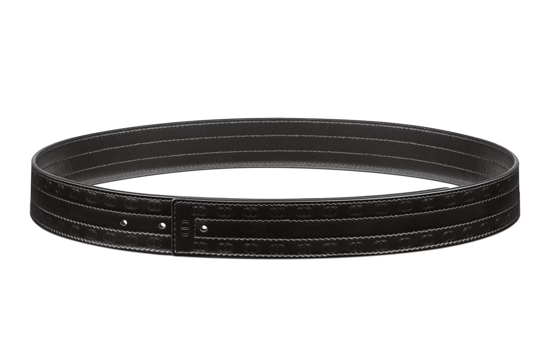 DIOR Leather Belts Men Black