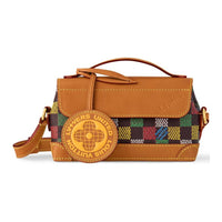 LOUIS VUITTON Steamer LVers Damier Ebene Coated Canvas Shoulder Bag Crossbody Bag Handbag Mini Men's Brown & Multicolor