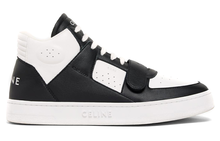 CELINE CT 02 Mid Top Stylish Skateboarding Shoes Men's Black White