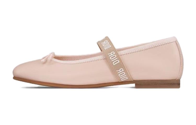 DIOR Cushioning, Wear Resistant Low Top Kids' Leather Shoes Pink Kids'