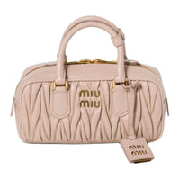 MIU MIU Arcadie Series Leather Shoulder Bag, Crossbody Bag, Handbag Trumpets Women's Pink