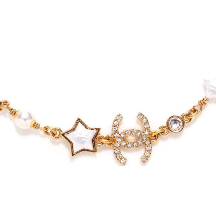 CHANEL 2002 Cc Star-embellished Necklace
