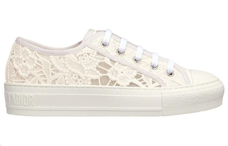 DIOR Walk'n'Dior Low-Top Stylish Skateboarding Shoes Women's White