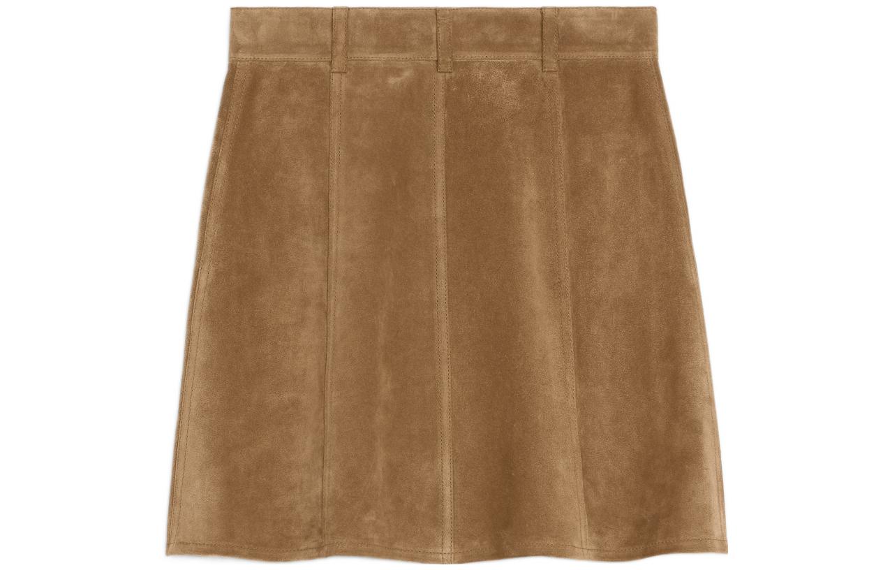CELINE Leather Short Skirts Women's Cigar