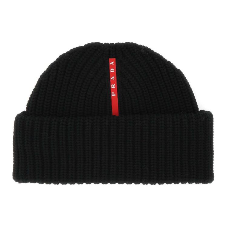 PRADA Polyester Beanies Women's Black