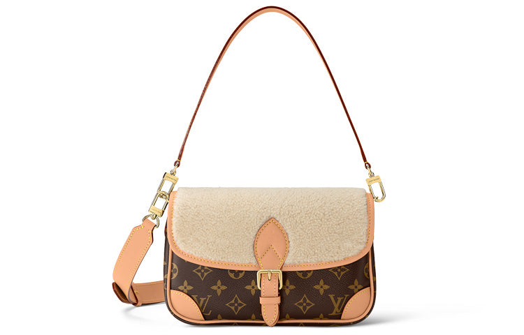 LOUIS VUITTON Diane Monogram Handbag Brown