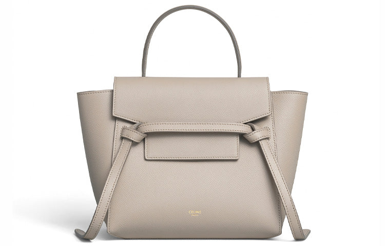 CELINE Grained Calfskin Catfish Bag Handbag, Shoulder Bag, Crossbody Bag Women's Light Taupe