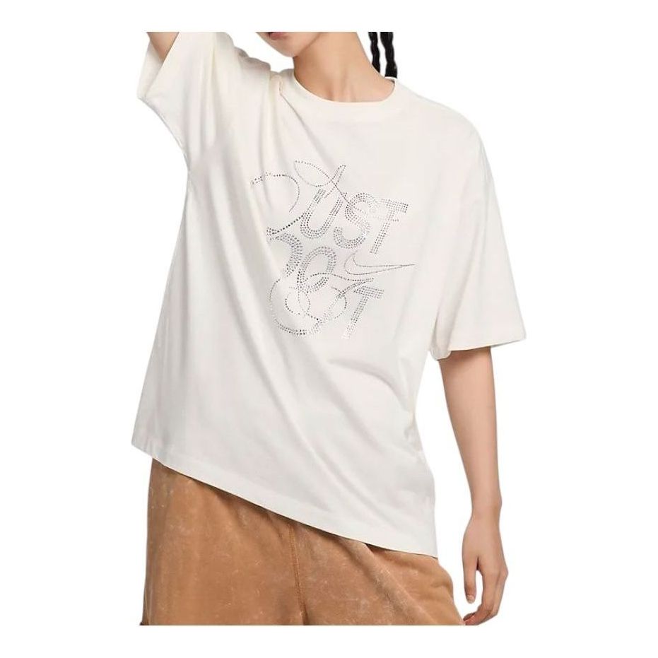 (WMNS) Nike Sportswear Oversize T-Shirts 'White Silver' FZ1154-133