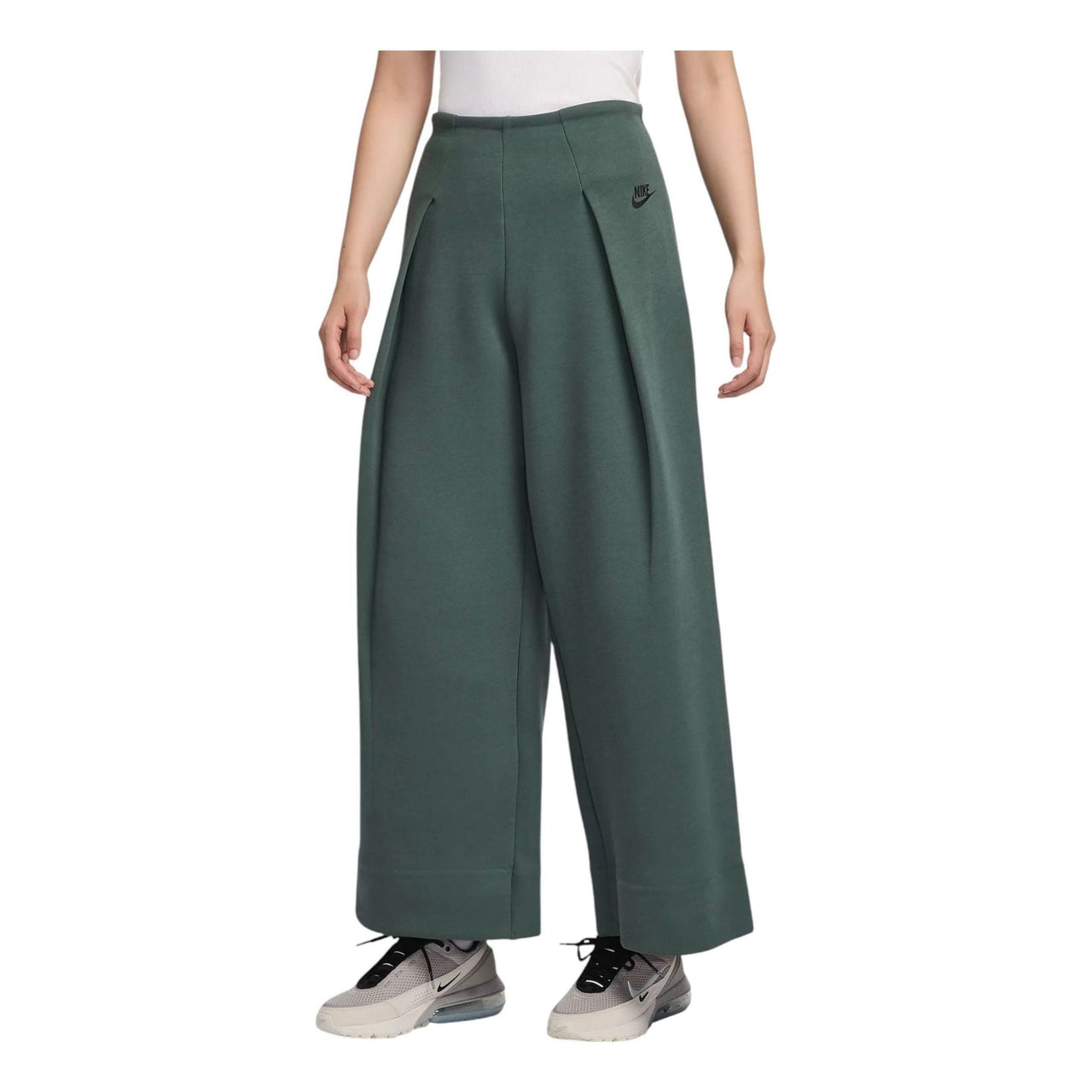 (WMNS) Nike Sportswear Tech Fleece High-Waisted Pants Asia Sizing 'Green' FV8053-338