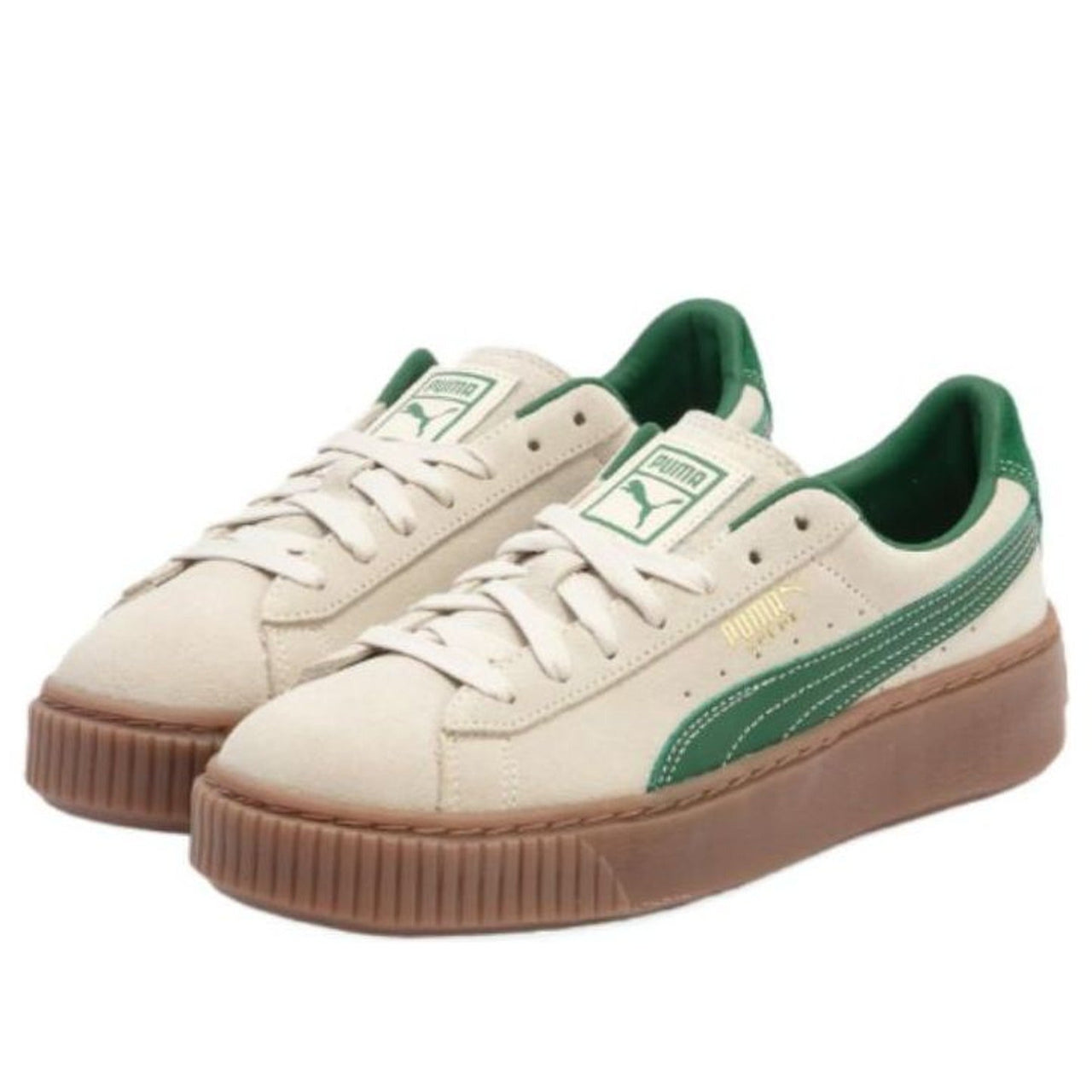 (WMNS) PUMA Suede Platform Core 'Beige Green' 363559-13