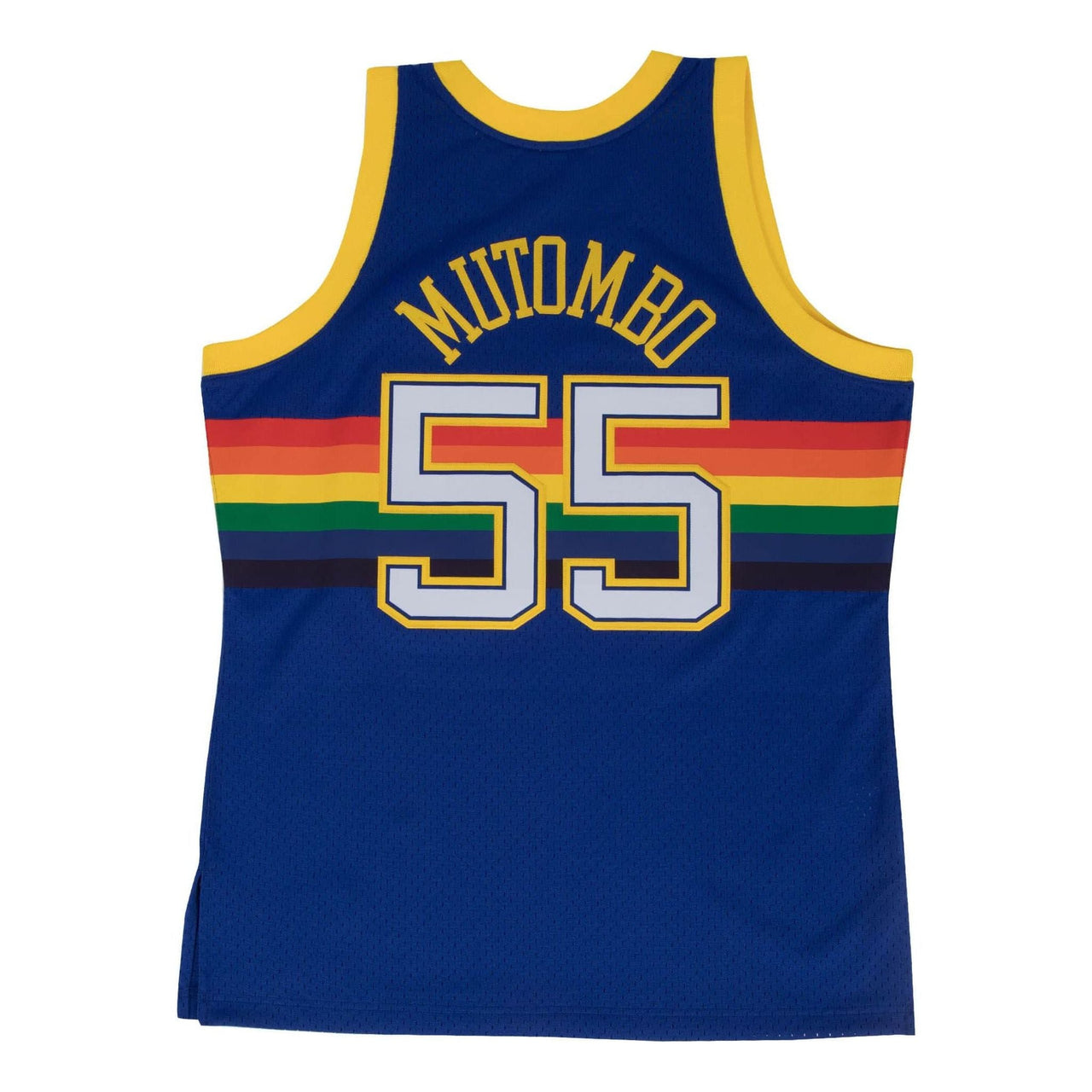 Mitchell & Ness x NBA Denver Nuggets Road 1991-92 Swingman Jersey 'Dikembe Mutombo 55' SMJYGS18159-DNUROYA91DMO
