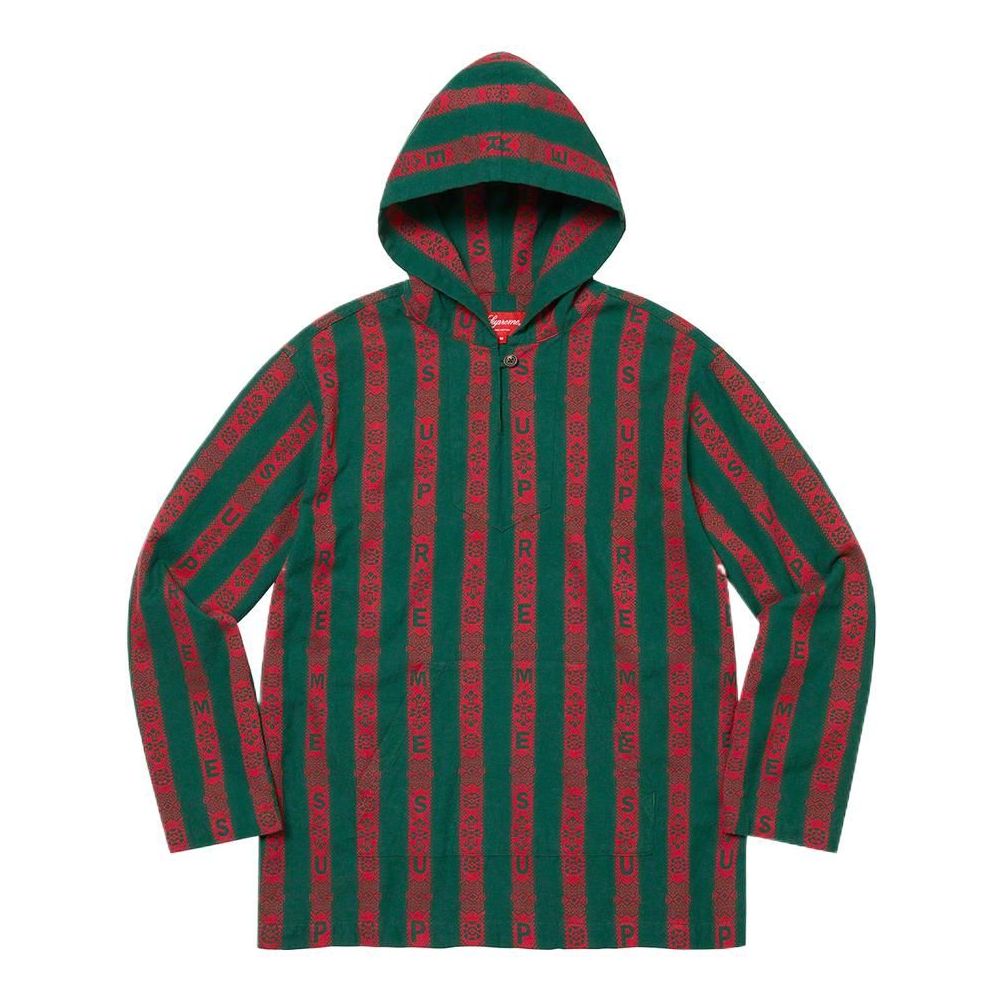 Supreme Baja Hooded Shirt 'Green Red' SUP-SS22-122