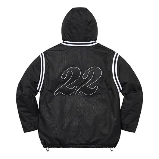 Supreme x Mitchell & Ness Quilted Sports Jacket 'Black White' SUP-SS22-627