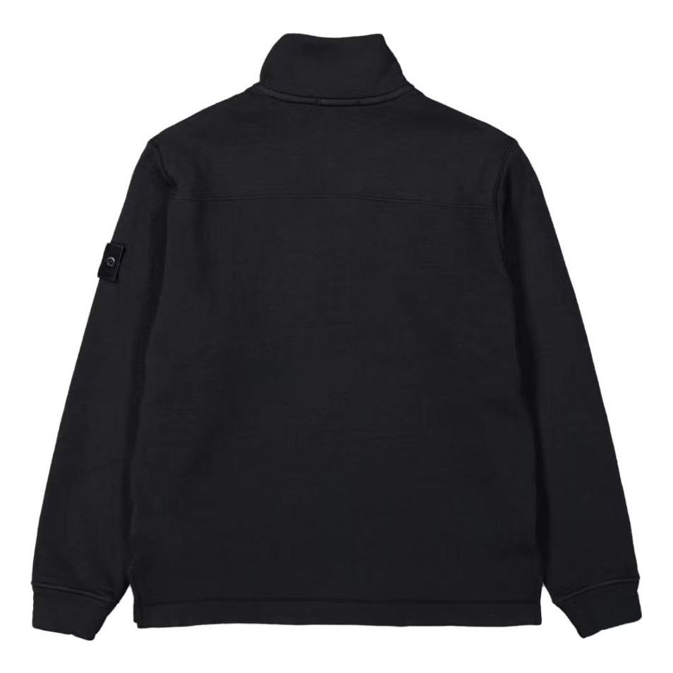 STONE ISLAND Felpa Ghost Half Zip Up Sweater 'Black' 7915631F3-V0029