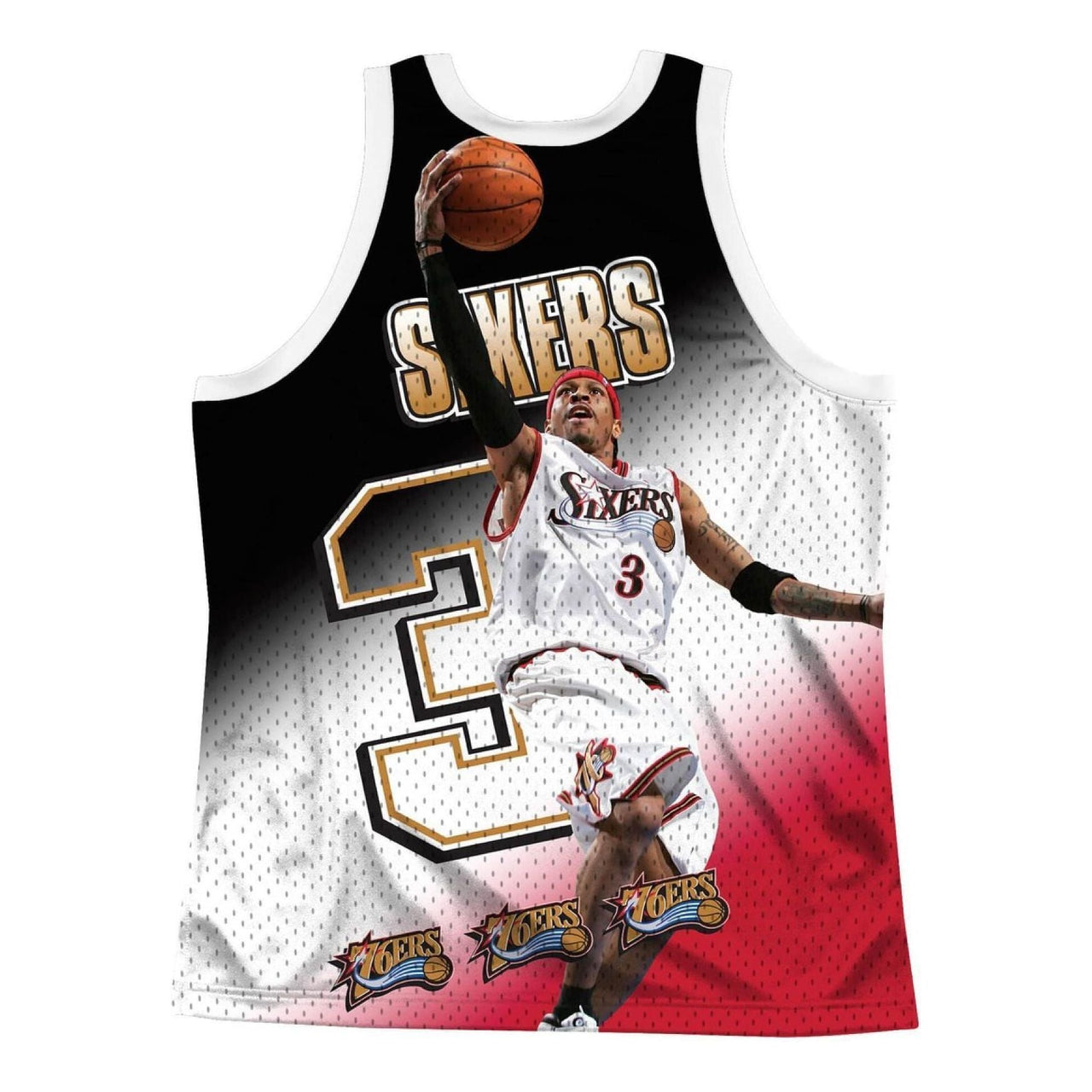 Mitchell & Ness x NBA Philadelphia 76ers Behind The Back Jersey 'Allen Iverson 3' MSTKMI19002-P76WHITAIV
