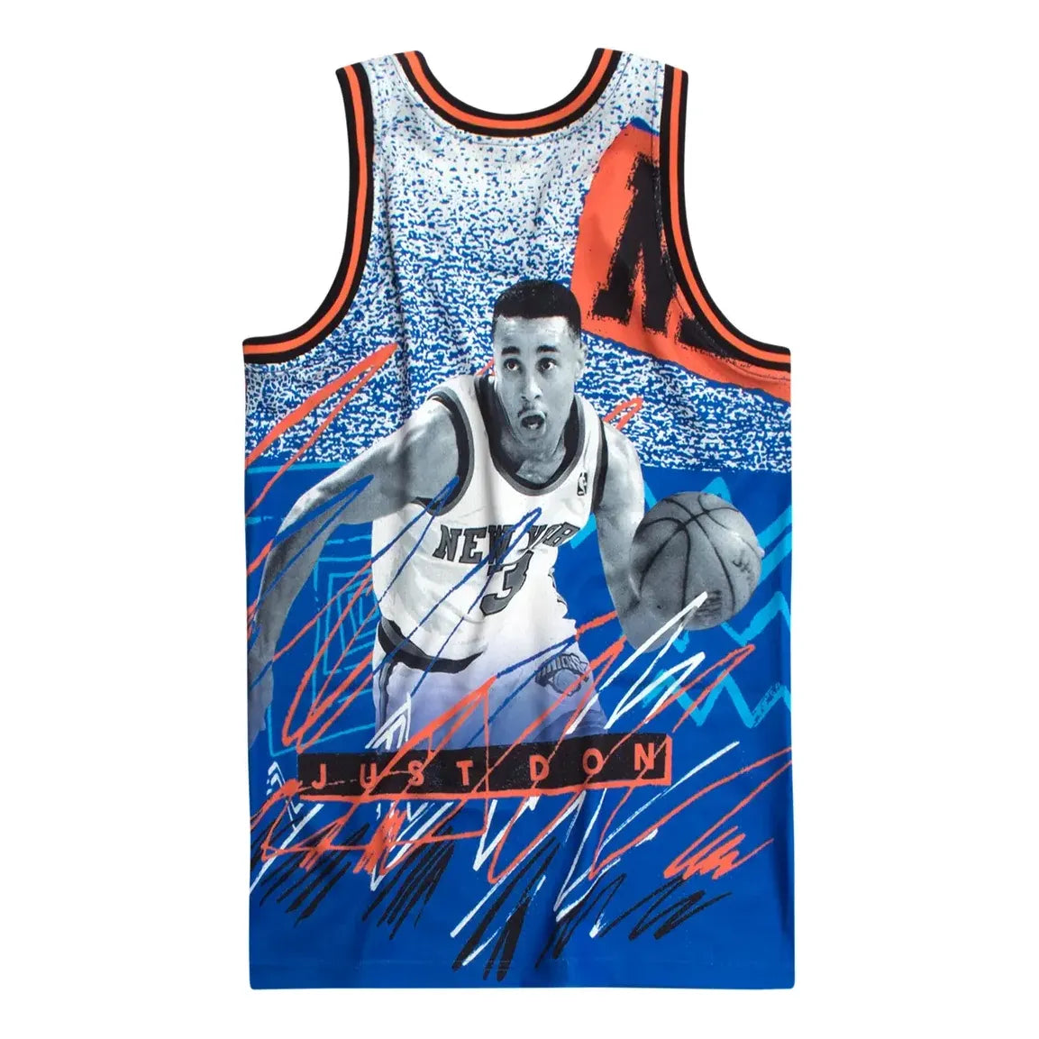 Mitchell & Ness x JUST DONNY New York Knicks Sublimated Jersey 'Blue' DJY1PTRY-NYKNG180453PEW