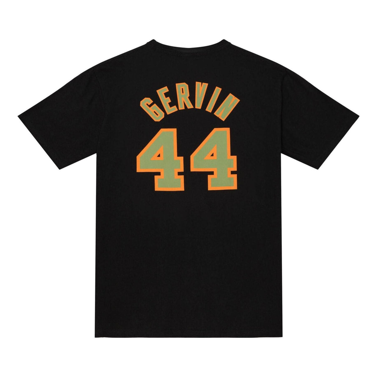 Mitchell & Ness x NBA San Antonio Spurs Script T-shirt 'George Gervin 44' BNN3DP22083-SASBLCKGGE