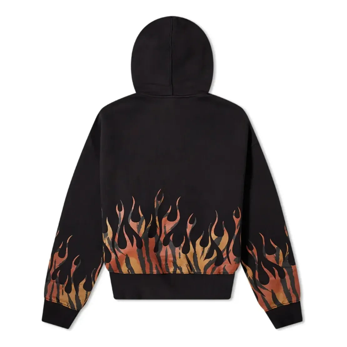 Palm Angels Tiger Flames Popover Hoodie 'Black Orange' PMBB058E20FLE0011020