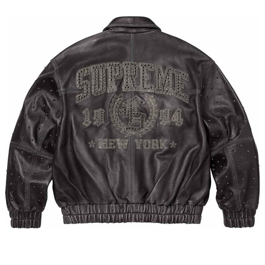 Supreme Gem Studded Leather Jacket 'Black' SUP-SS24-132