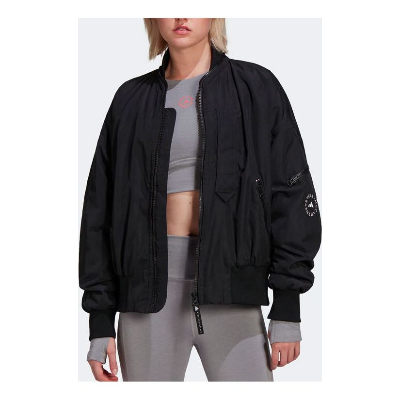 (WMNS) adidas by Stella McCartney Woven Bomber Jacket 'Black' H59969