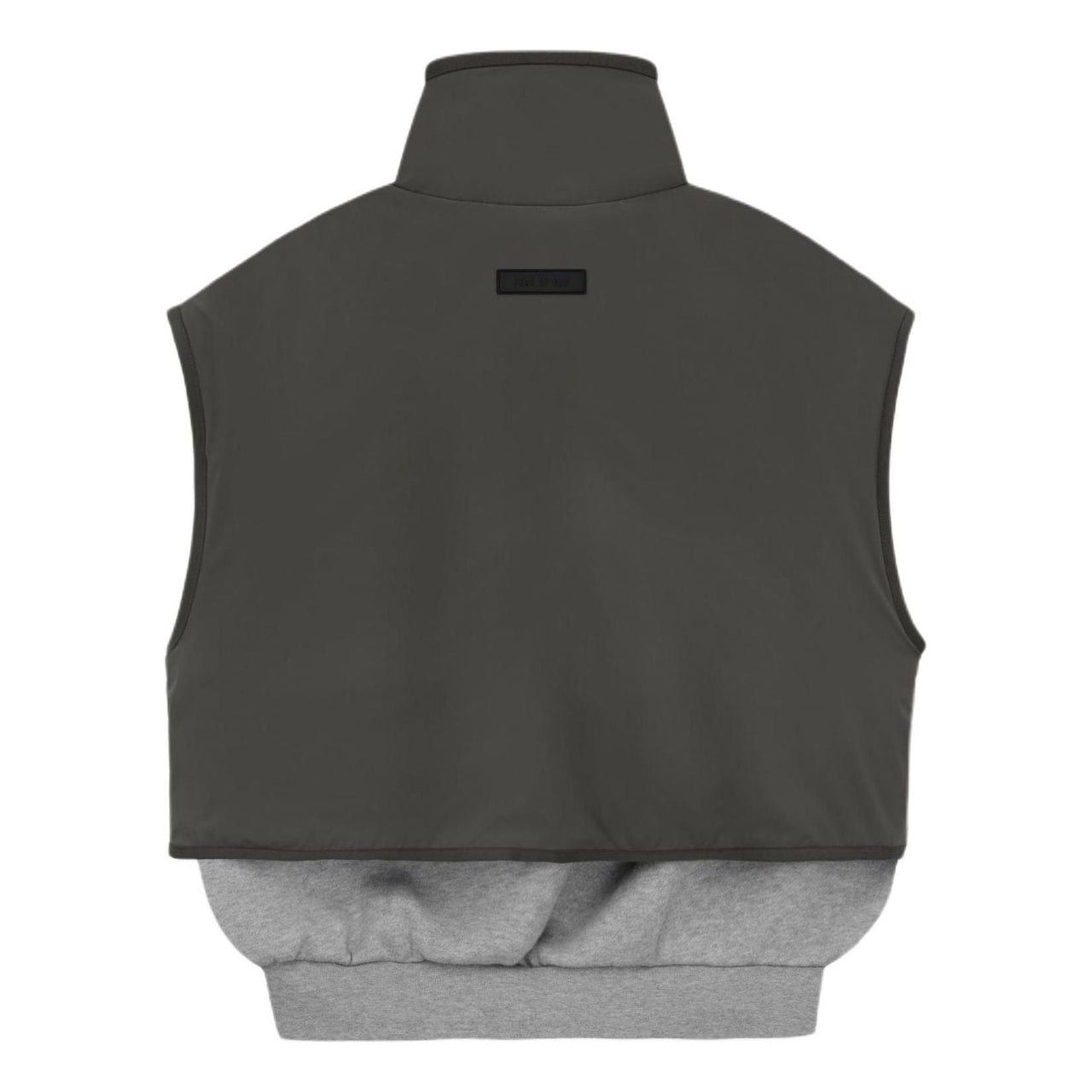 Fear of God Essentials SS24 Nylon Fleece Mockneck Vest 'Dark Heather Oatmeal Ink' 202SP244293F
