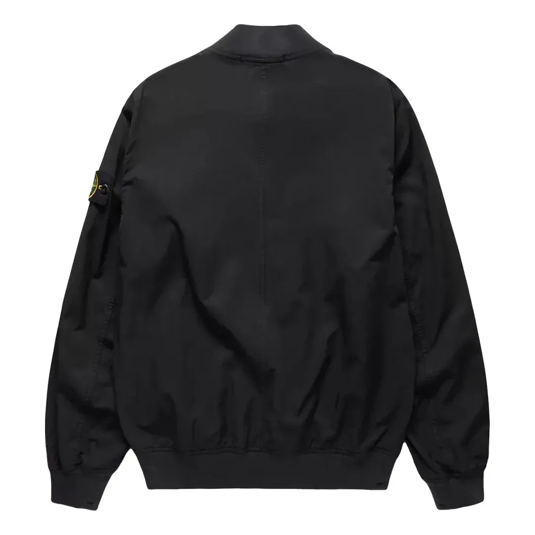 STONE ISLAND Logo Patch Zip up Bomber Jacket 'Black' 781542629-V0029