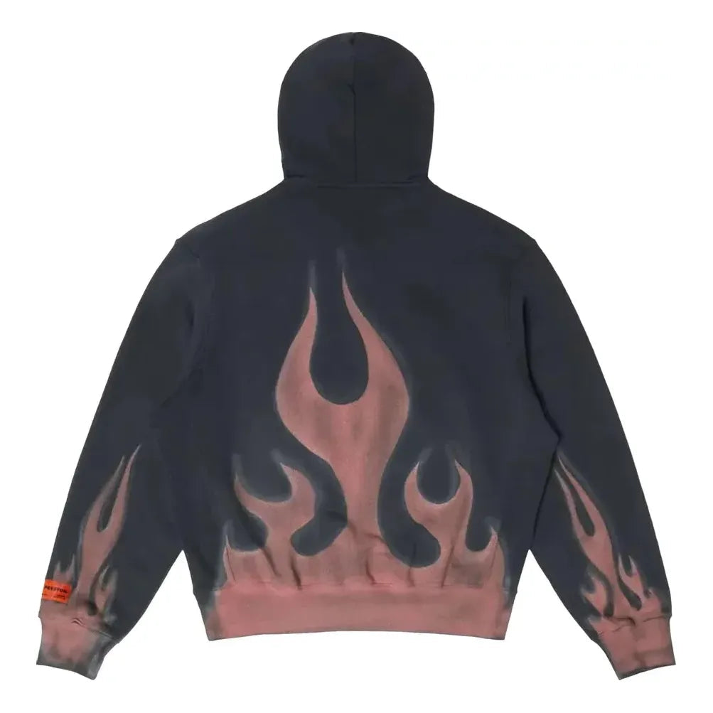 HERON PRESTON Heron Times Flames Hoodie 'Black' HMBB024S23JER0071025