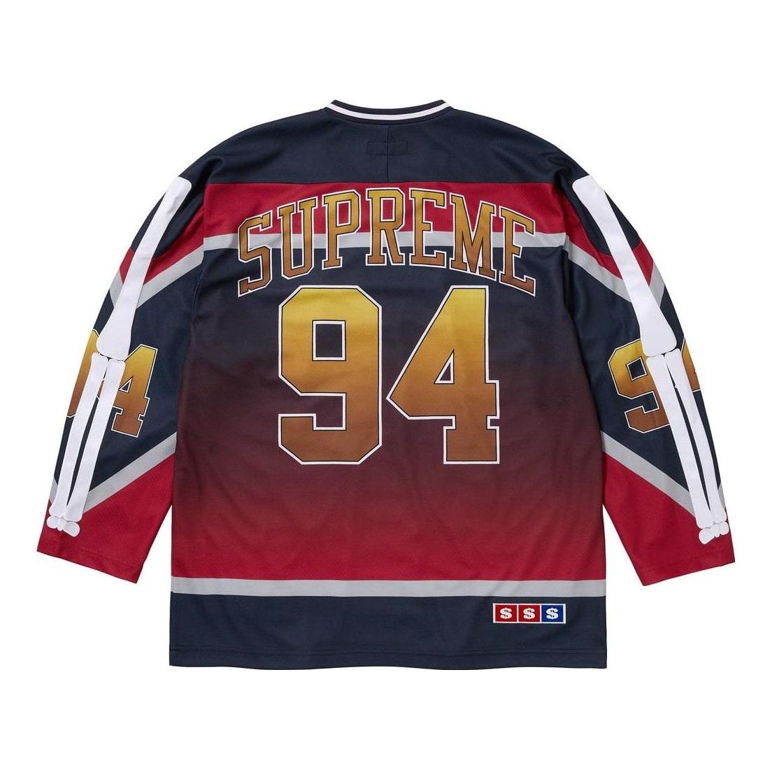 Supreme Bones Hockey Jersey 'Red White' SUP-FW23-015