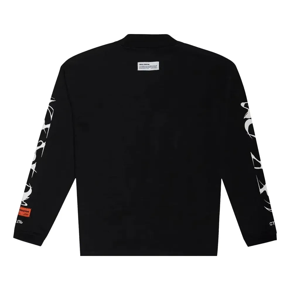HERON PRESTON HP Brush Long-Sleeve Turtleneck T-shirt 'Black White' HMAB017F21JER001-1001