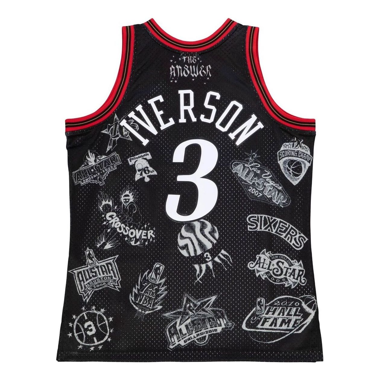 Mitchell & Ness Philadelphia 76ers 1998 World Tour Swingman Jersey 'Allen Iverson 3' SMJYDX21038-P76BLCK