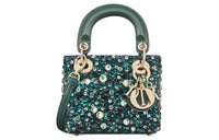 DIOR Lady Dior Embroidery Dior Bag Shoulder Bag Crossbody Bag Handbag Extra Mini Women's Pine Green