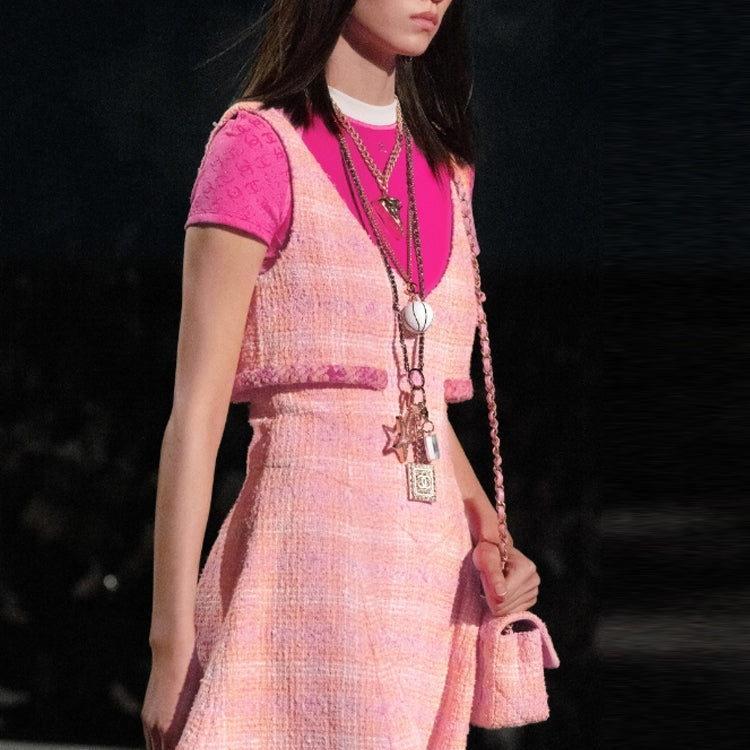 CHANEL SS24 Sleeveless Dress Women's Pink