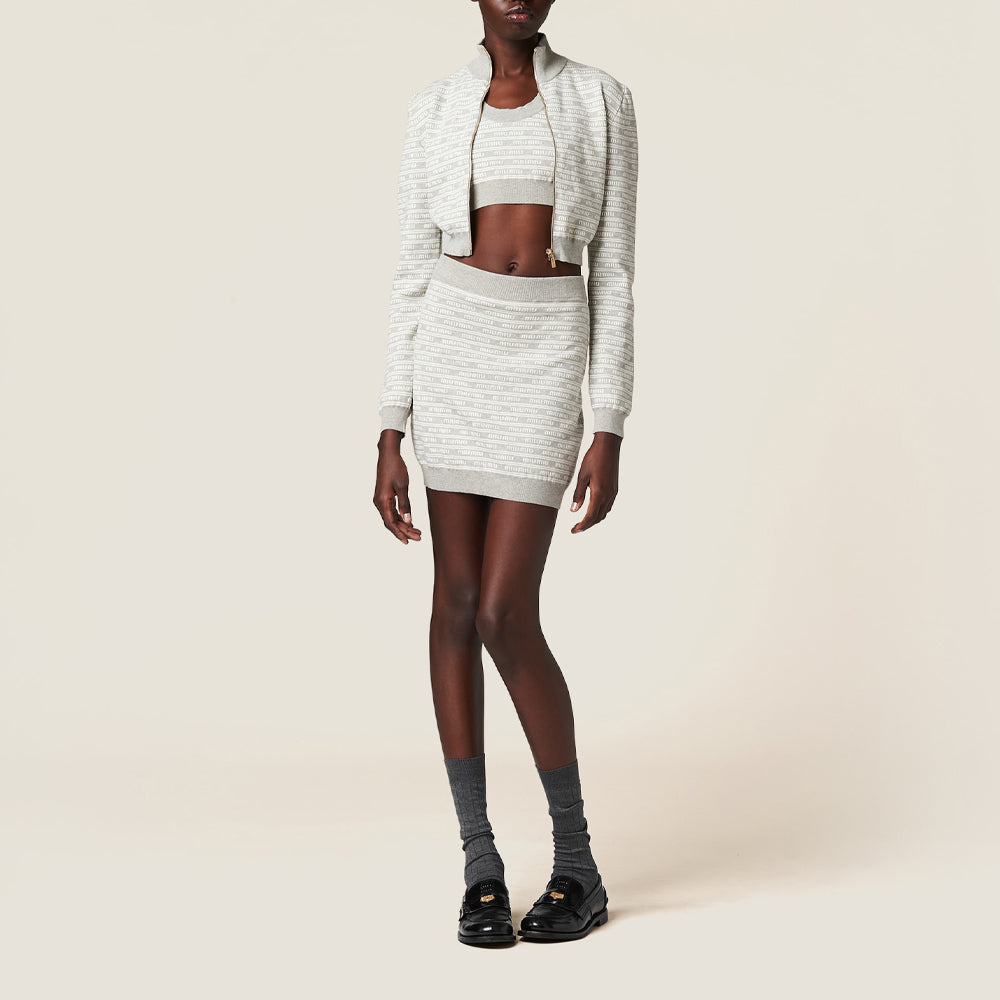 MIU MIU Zip-Up Cropped Cardigan