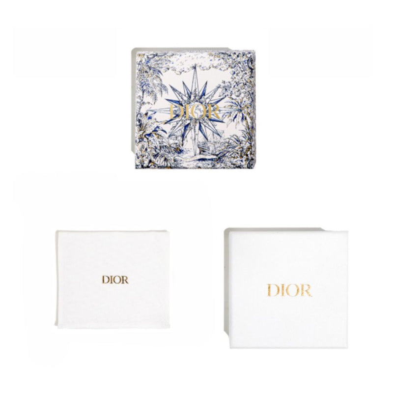 DIOR Metal Resin Earrings Women's Gold