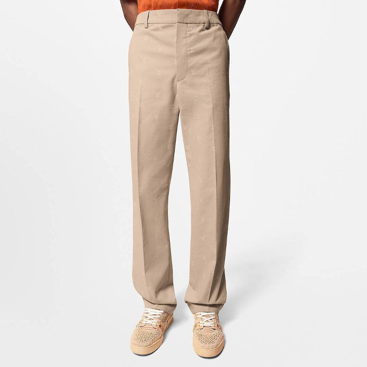 LOUIS VUITTON Lv Blason Cotton Jacquard Chino Pants