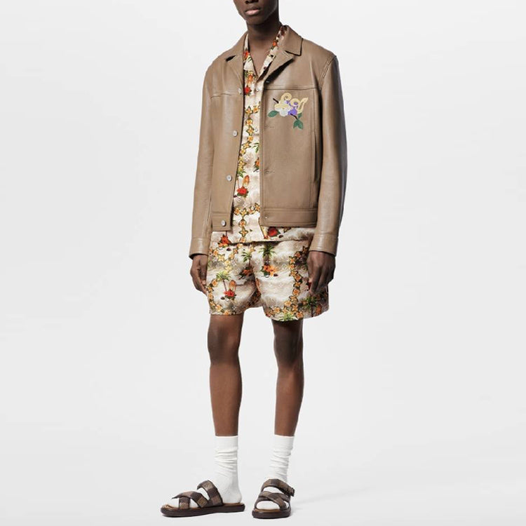 LOUIS VUITTON Embroidered Leather Blouson