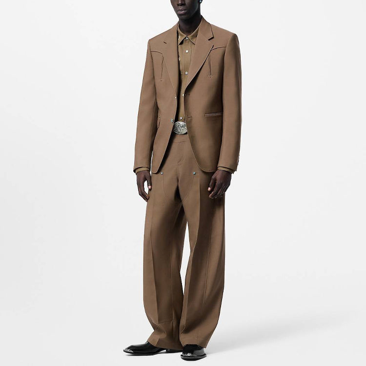 LOUIS VUITTON FW24 Business Suits Coats Men's Khaki