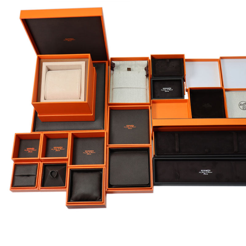 HERMES Calfskin Bracelets Unisex Black