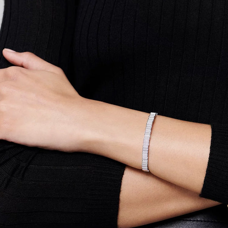 DIOR Diamond Bangles Women's Silver