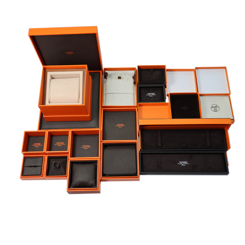 HERMES Calfskin Bracelets Unisex Black