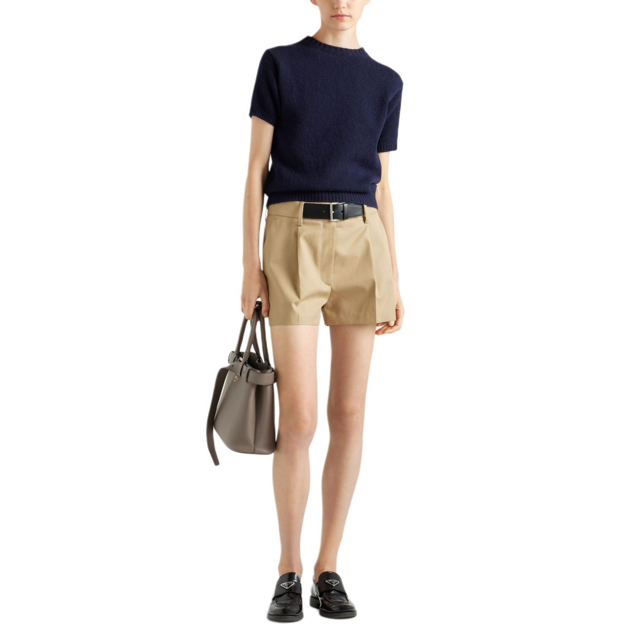 PRADA FW24 Casual Shorts Women's Ropes Gray