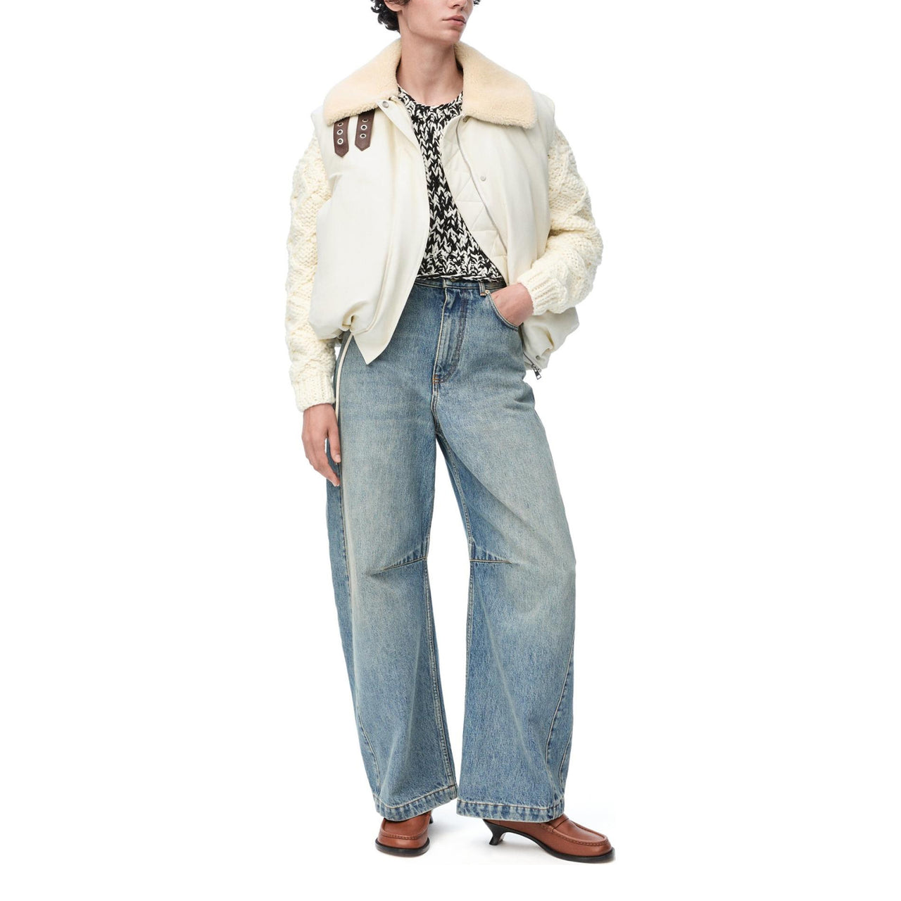 LOEWE FW24 Vest Coat Men's Ivory