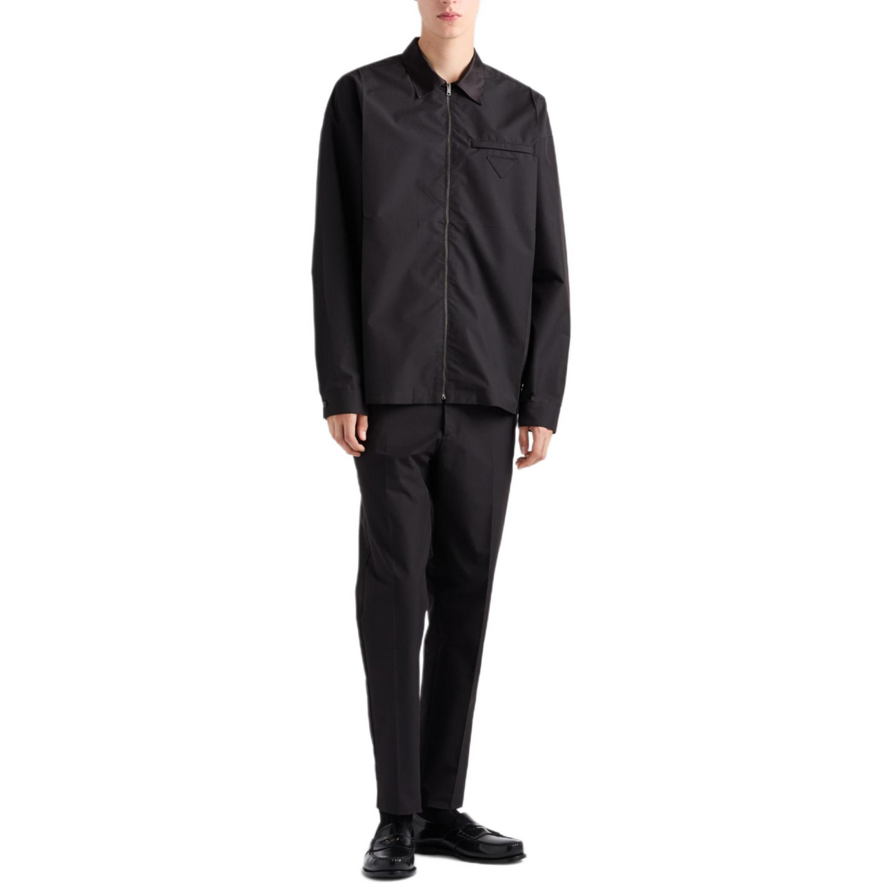 PRADA Zip Up Long Sleeved Shirt