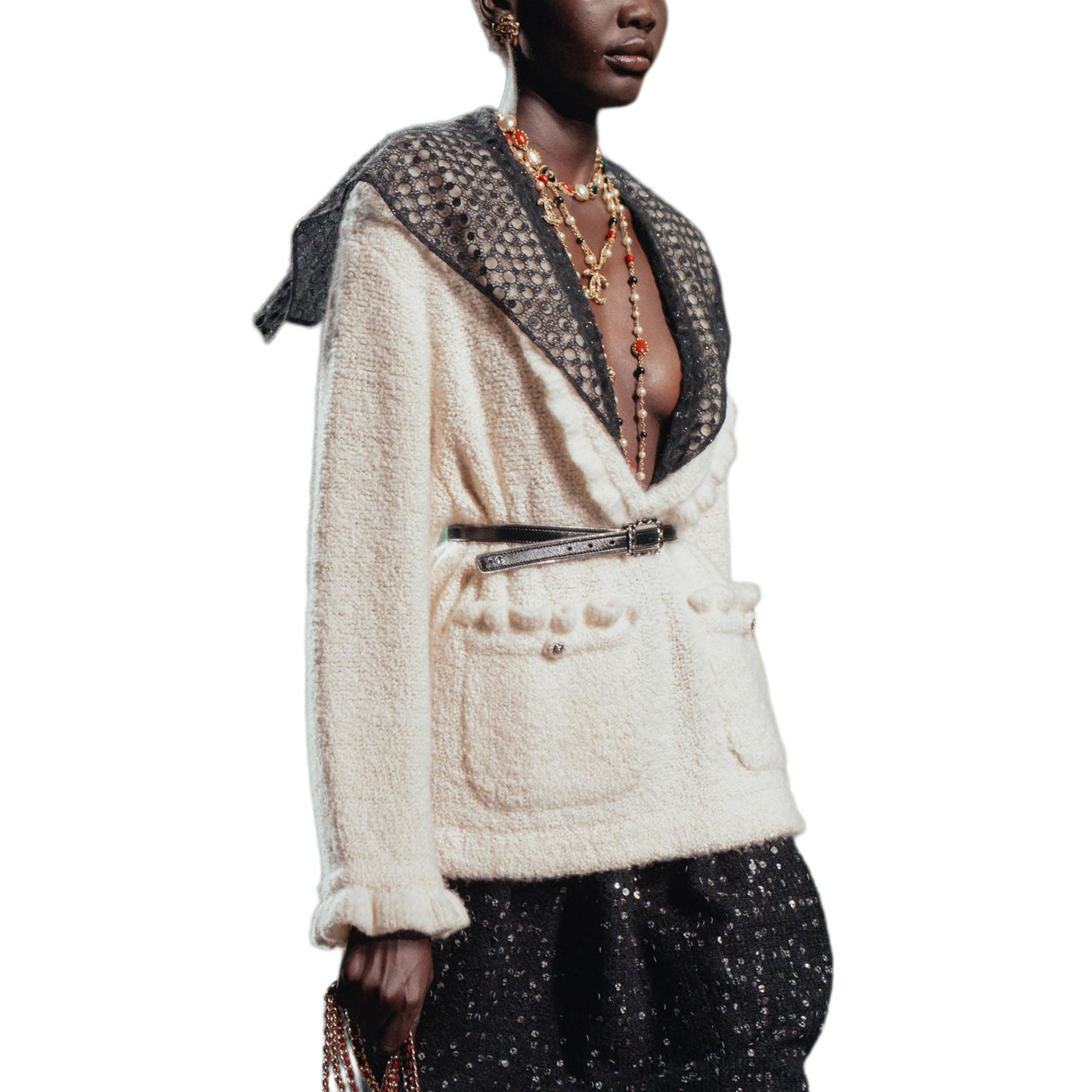 CHANEL FW24 Cashmere Sweater Women's Ivory