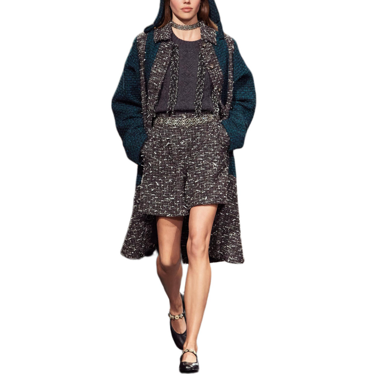 CHANEL 24 New Spring And Summer Arrivals Casual Shorts Women's Black Gray Color