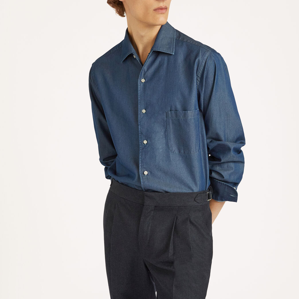 Loro Piana Chest Pocket Chambray Shirt